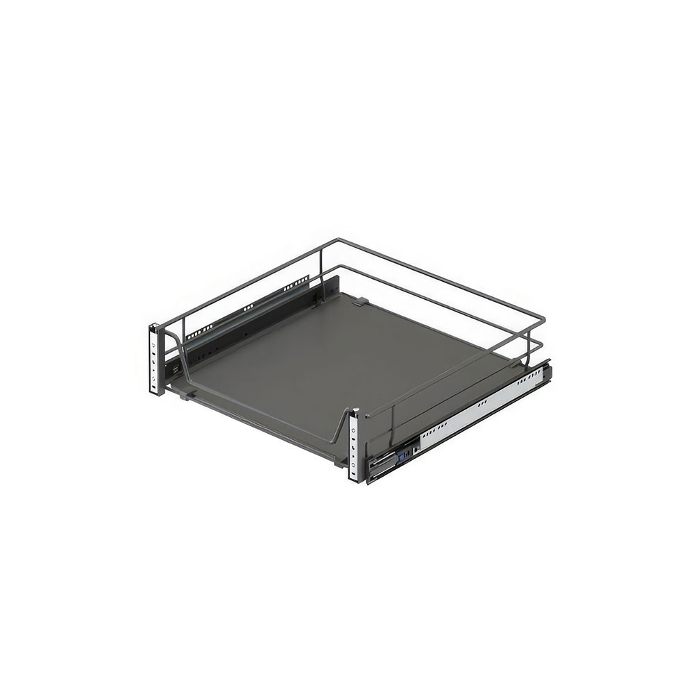 Starax S-2357-A Ahşap Tablalı Kapağa Monte Teleskopik Raylı Çekmece Antrasit 35 cm.