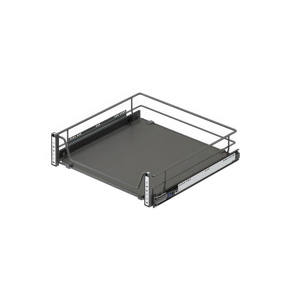 Starax S-2359-A Ahşap Tablalı Kapağa Monte Teleskopik Raylı Çekmece Antrasit 45 cm.