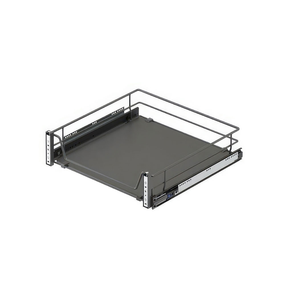 Starax S-2360-A Ahşap Tablalı Kapağa Monte Teleskopik Raylı Çekmece Antrasit 50 cm.