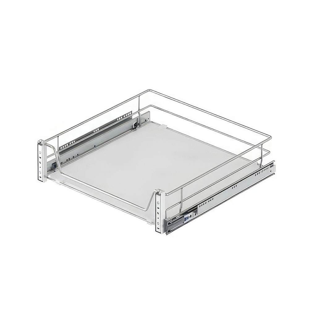 Starax S-2362-C Ahşap Tablalı Kapağa Monte Teleskopik Raylı Çekmece Krom 60 cm.