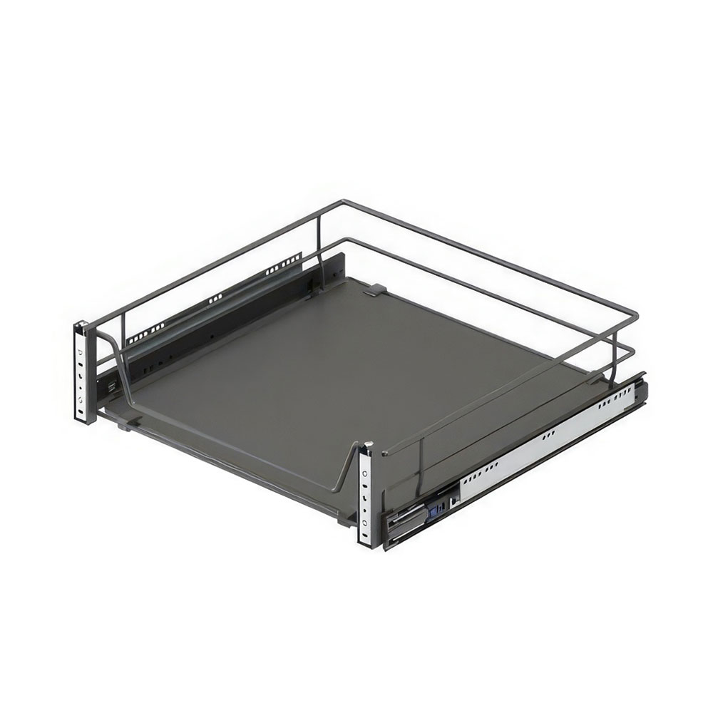 Starax S-2371-A Ahşap Tablalı Kapağa Monte Teleskopik Raylı Çekmece Antrasit 70 cm.