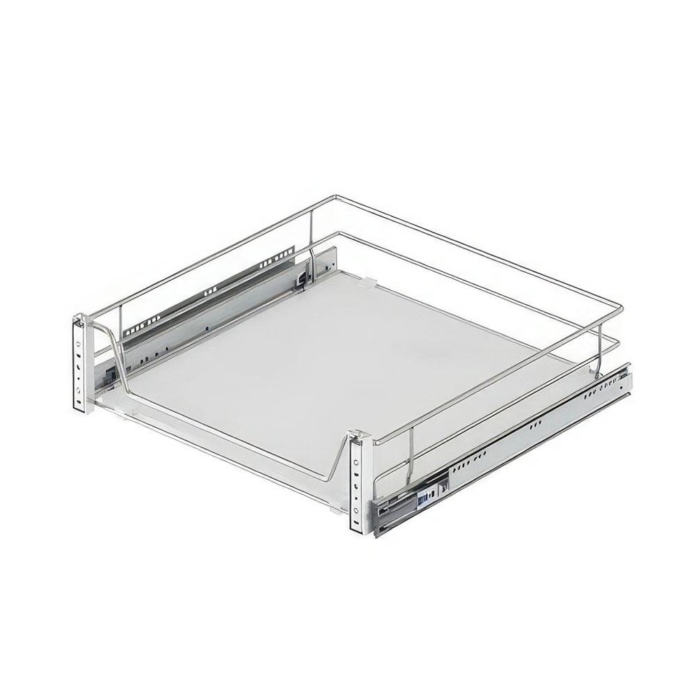 Starax S-2371-C Ahşap Tablalı Kapağa Monte Teleskopik Raylı Çekmece Krom 70 cm.