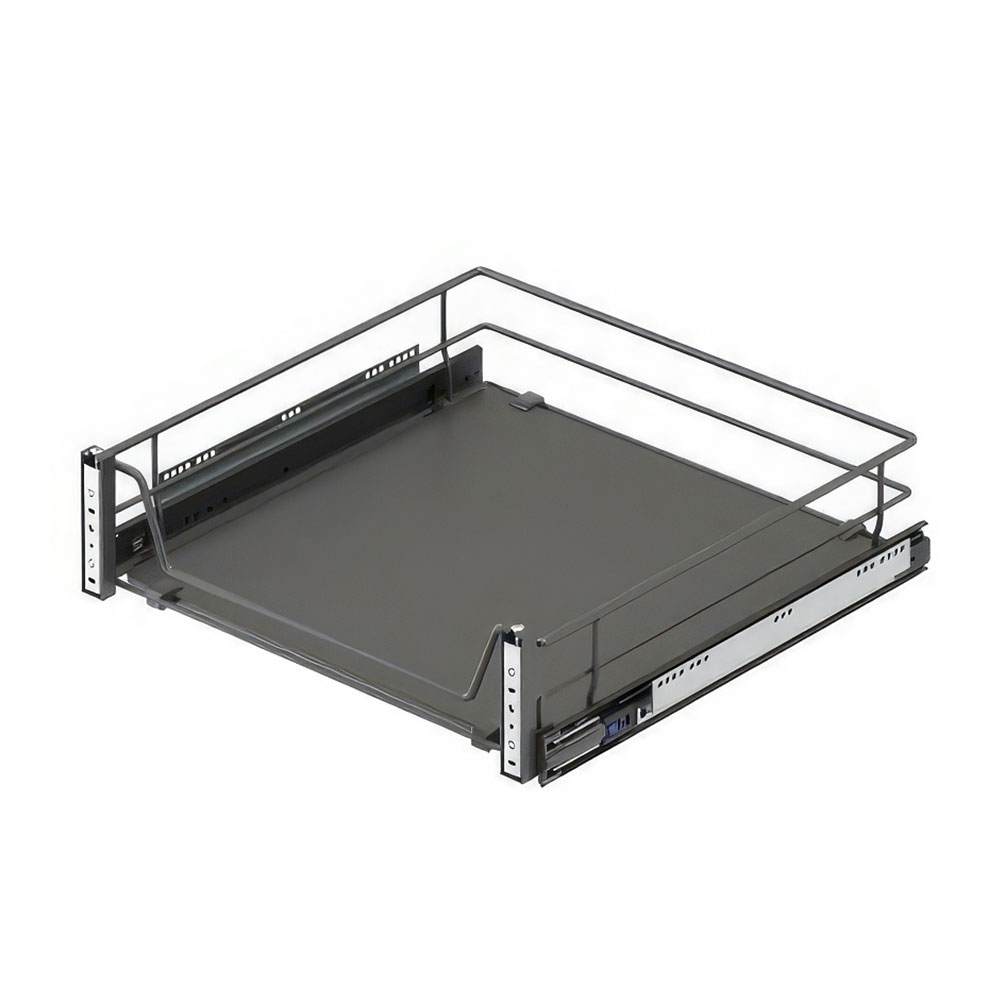 Starax S-2372-A Ahşap Tablalı Kapağa Monte Teleskopik Raylı Çekmece Antrasit 80 cm.