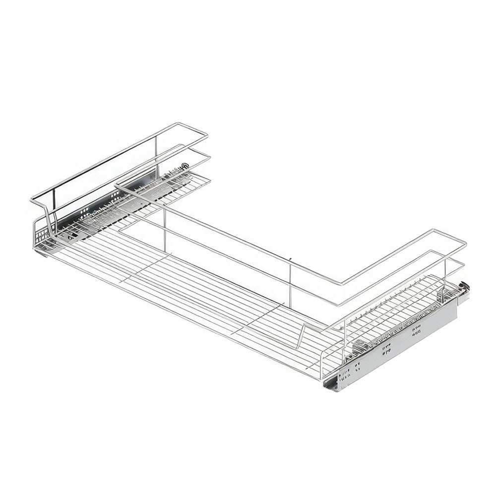 Starax S-2352-C Bağımsız Evye Altı Çift Açılım Gizli Raylı Çekmece Krom 90 cm.