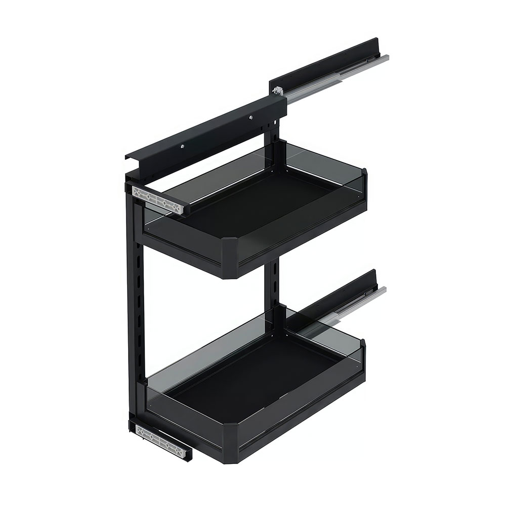 Starax S-2792-P-A Premium Yandan Gizli Raylı Tezgah Altı Ünite Sağ 90° Antrasit 35 cm.