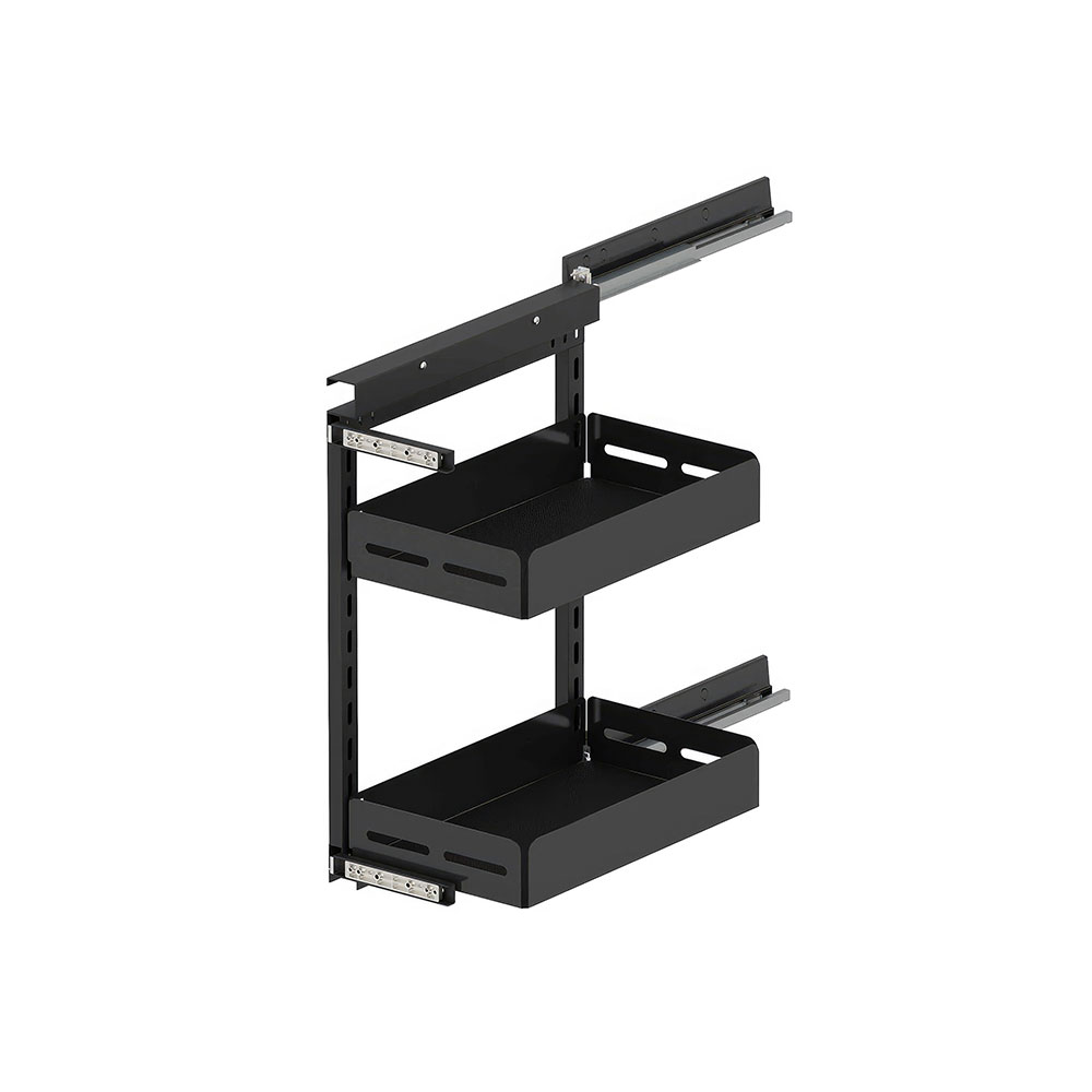 Starax S-2203-UB-A Unique Box Yandan Gizli Raylı Tezgah Altı Ünite Sol 90° Antrasit 25 cm.