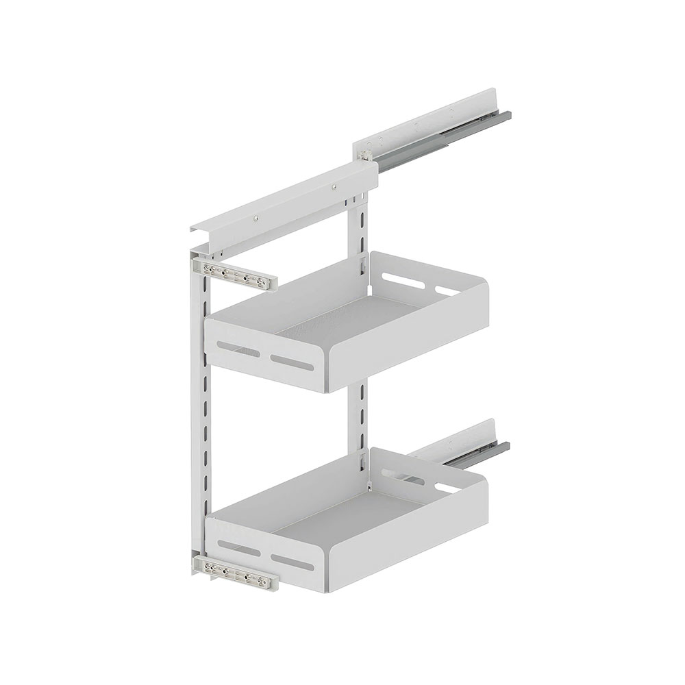 Starax S-2206-UB-W Unique Box Yandan Gizli Raylı Tezgah Altı Ünite Sağ 90° Beyaz 30 cm.