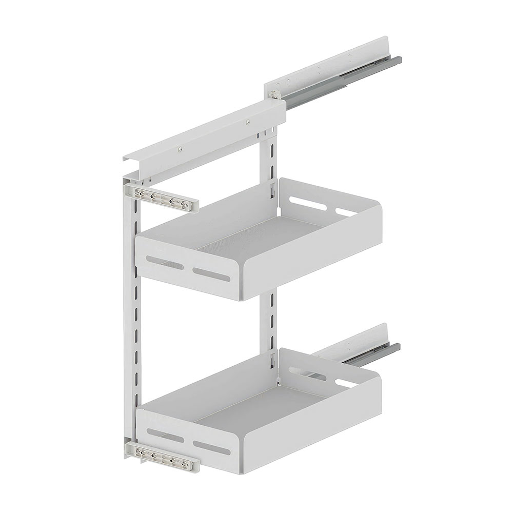 Starax S-2793-UB-W Unique Box Yandan Gizli Raylı Tezgah Altı Ünite Sol 90° Beyaz 40 cm.