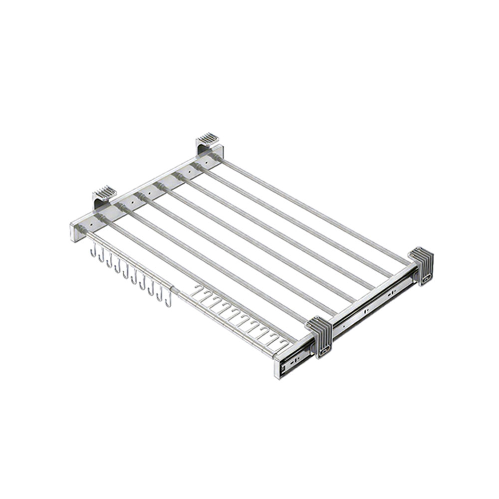Starax S-6305-G Plastik Kapaklı Teleskopik Raylı Pantolonluk Gri 60 cm.