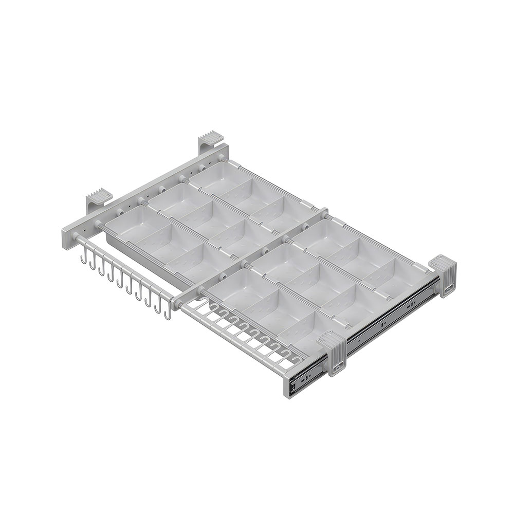 Starax S-6326-G Plastik Kapaklı Teleskopik Raylı Aksesuarlık Gri 60 cm.