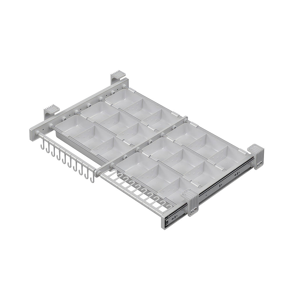 Starax S-6327-G Plastik Kapaklı Teleskopik Raylı Aksesuarlık Gri 70 cm.