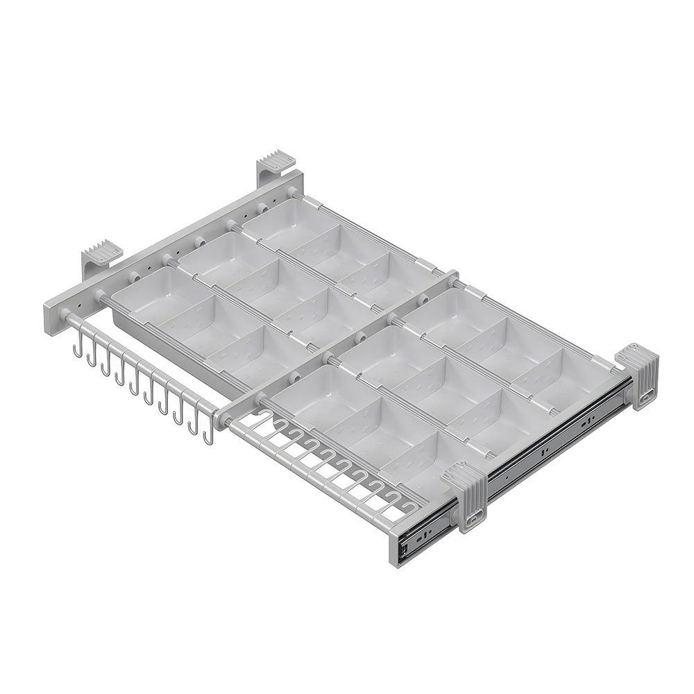 Starax S-6329-G Plastik Kapaklı Teleskopik Raylı Aksesuarlık Gri 90 cm.
