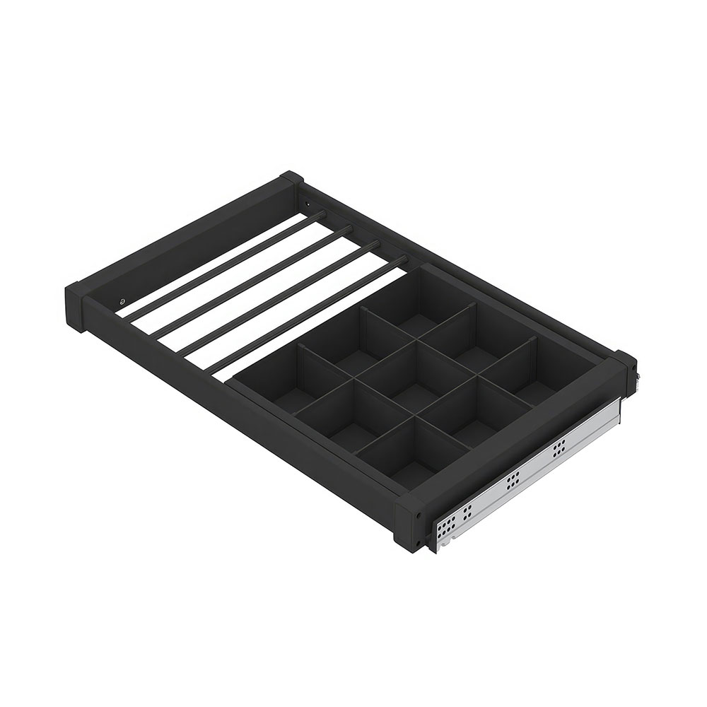 Starax S-6705-A Gizli Raylı Alüminyum Çekmeceli Pantolonluk Antrasit 80 cm