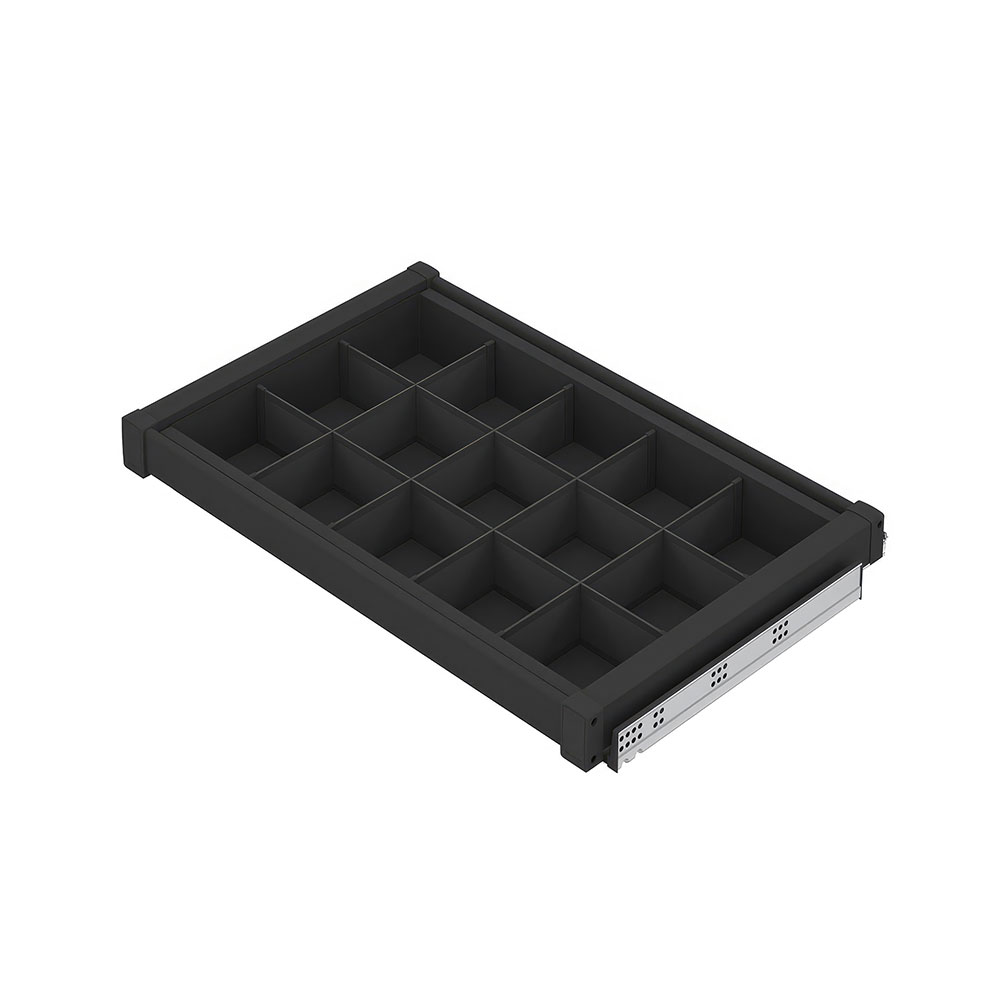 Starax S-6717-A Gizli Raylı Alüminyum Bölmeli Raf Antrasit 80 cm
