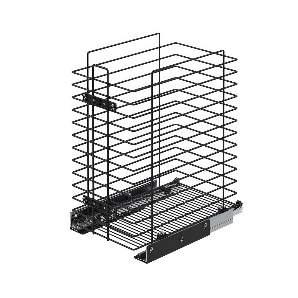 Starax S-8055-A Gizli Raylı Çamaşır Sepeti Antrasit 50 cm