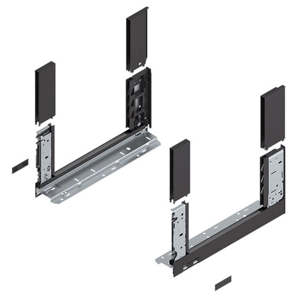 Blum 780C5502S Legrabox Free C Çekmece Yanı Sağ+Sol 550mm Karbon Siyah