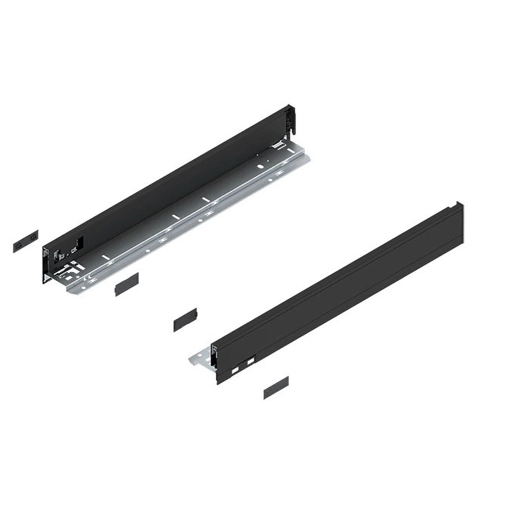 Blum 770N5002S Legrabox N Çekmece Yanı Sağ+Sol, 500 mm Carbon Siyah