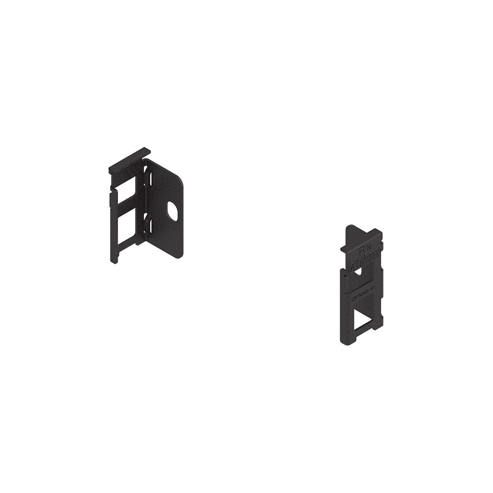 Blum ZB7N000S Legrabox N için Ahşap Arka Sabitleme Braketi Sağ+Sol Carbon Siyah