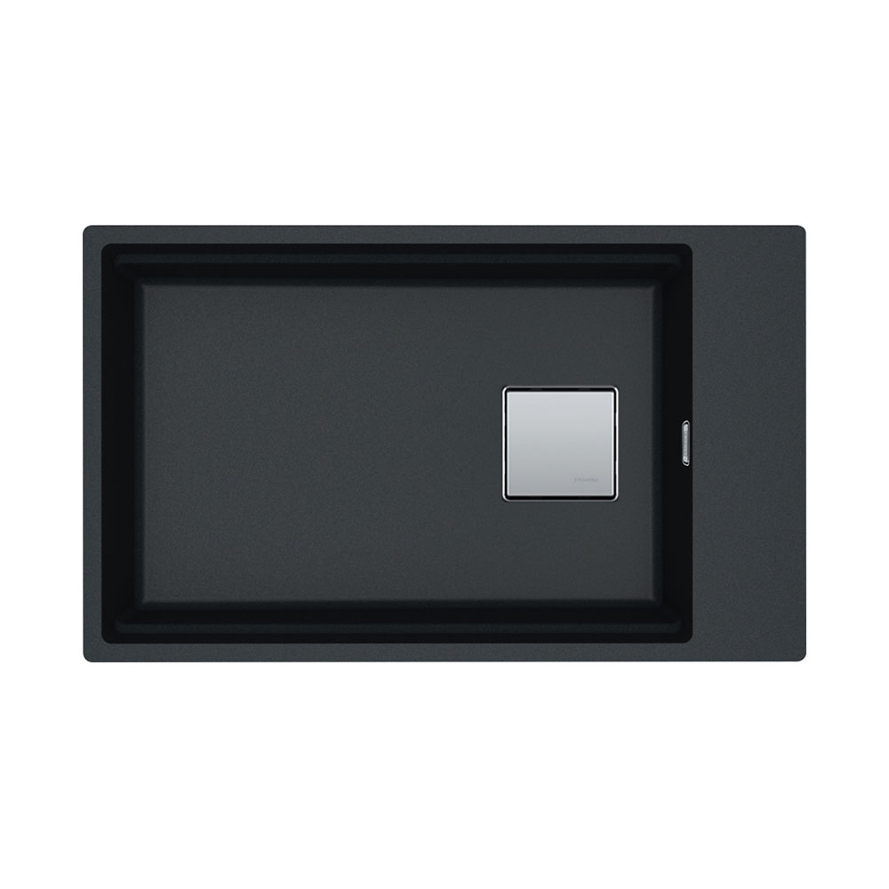 Franke Kubus 2 KNG 110-62 Nero Tezgah Altı 760x460mm Tek Gözlü Damlalıksız Granit Evye