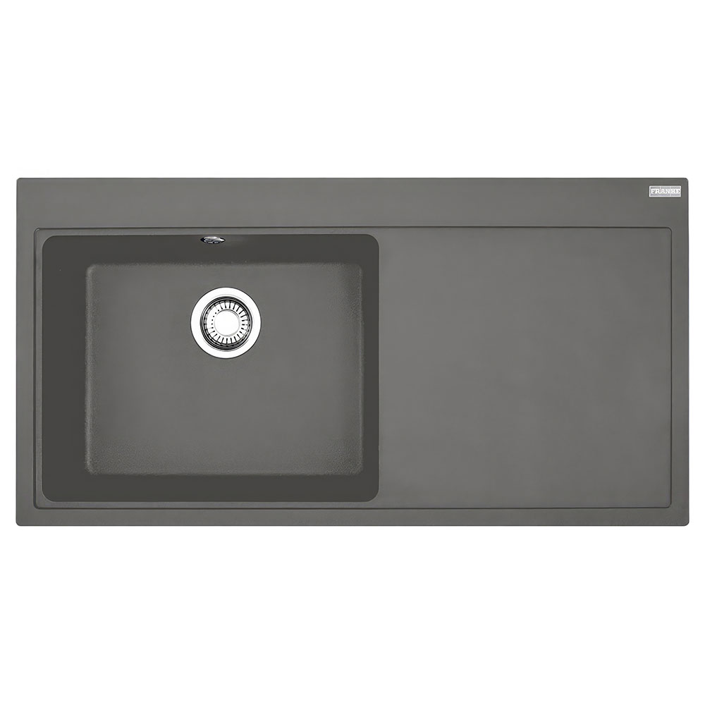 Franke Mythos MTG 611-100 Tezgah Üstü, 1000x515mm, Stone Grey, Tek Gözlü Sağ Damlalıklı Eviye