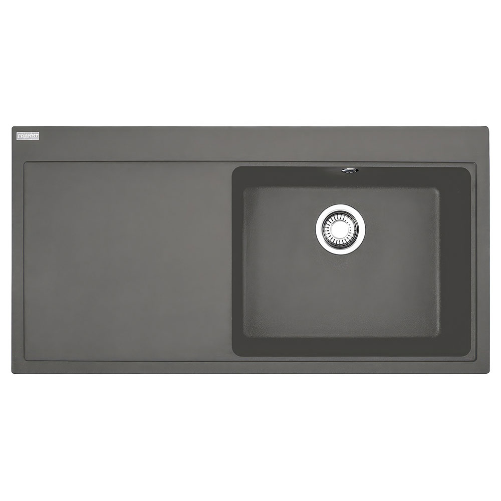 Franke Mythos MTG 611-100 Tezgah Üstü, 1000x515mm, Stone Grey, Tek Gözlü Sol Damlalıklı Eviye