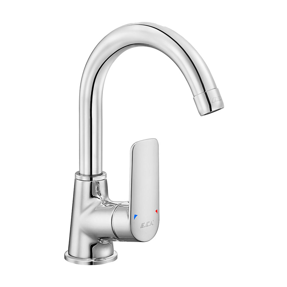 ECA 102188887 Lia Kuğu Borulu Lavabo Bataryası, Krom