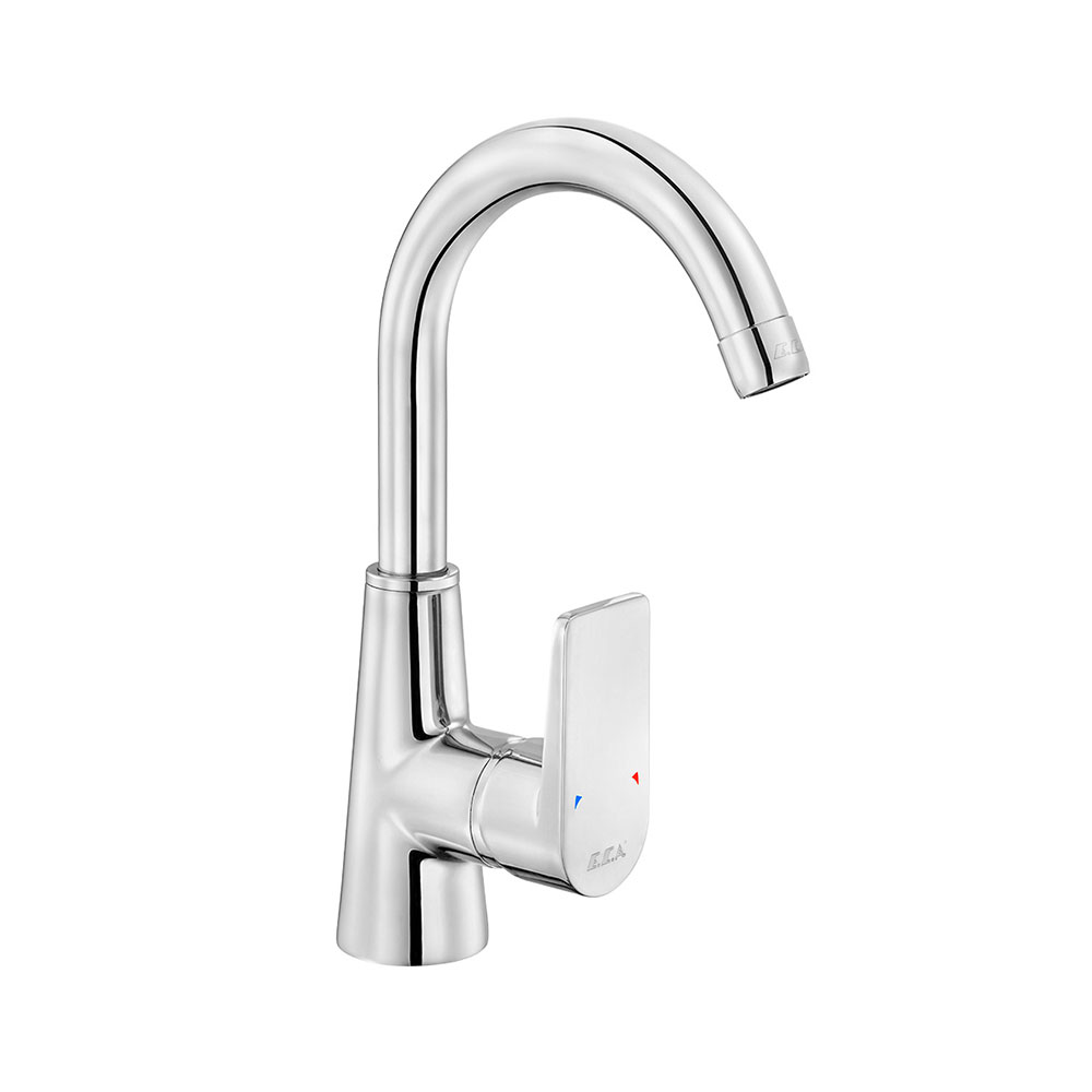 ECA 102188134 Dalia Kuğu Borulu Lavabo Bataryası, Krom