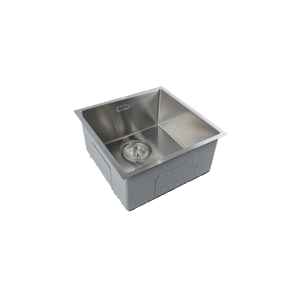 Crauf Stella 4444 Inox Eviye 440x440 Tek Gözlü 3 Farklı Montaj El Yapımı
