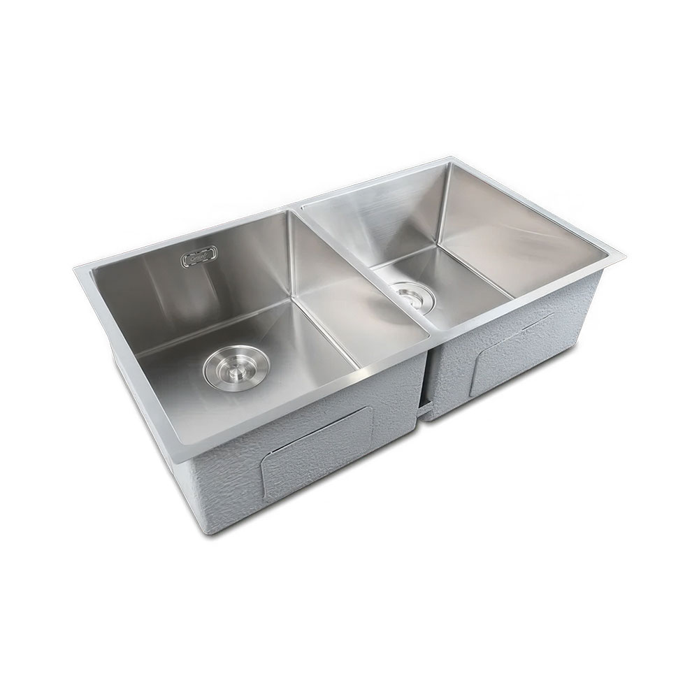 Crauf Stella 4580 Inox Platinum Satin Çift Gözlü El Yapımı Eviye