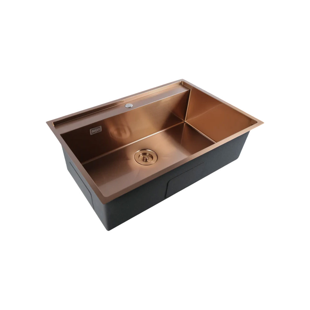 Crauf Poli 6302 Pvd Bakır Royal Bronze Tek Gözlü El Yapımı Eviye