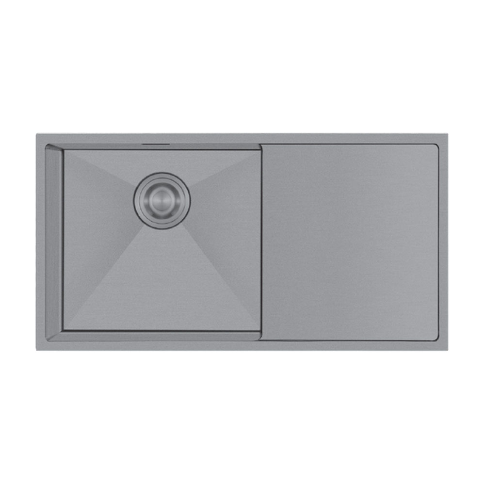 Crauf Via Bella 6072 Mat Gri Velvet Grey Damlalıklı Eviye