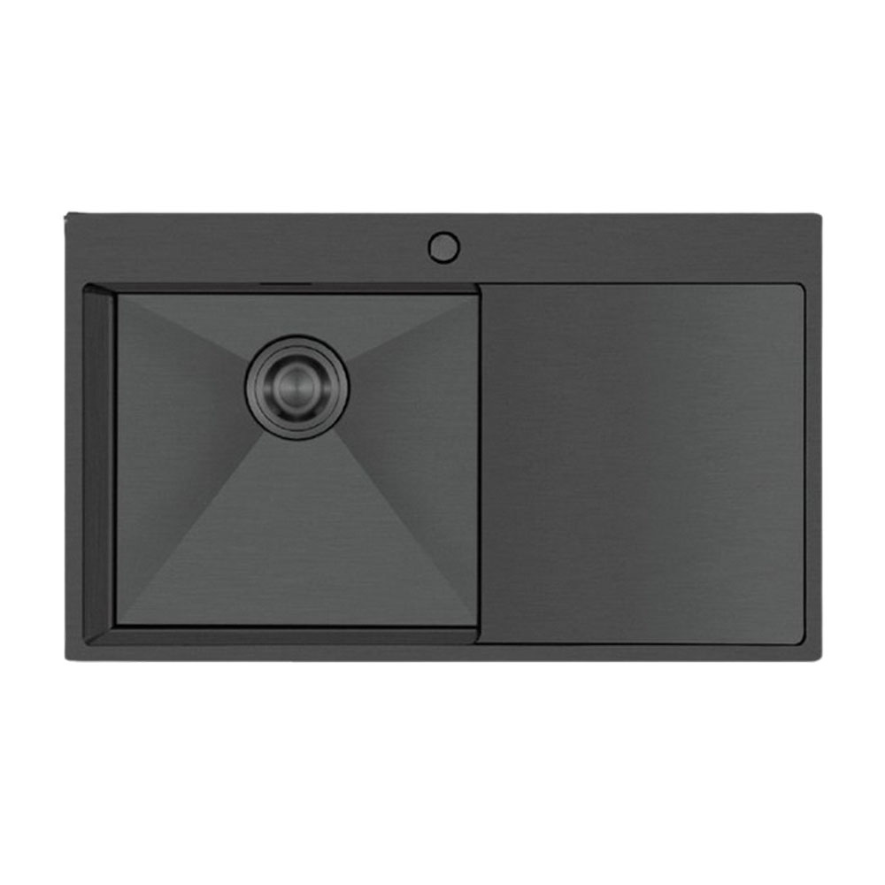 Crauf Via Lattea 6172 Pvd Füme Dark Graphite Damlalıklı Eviye
