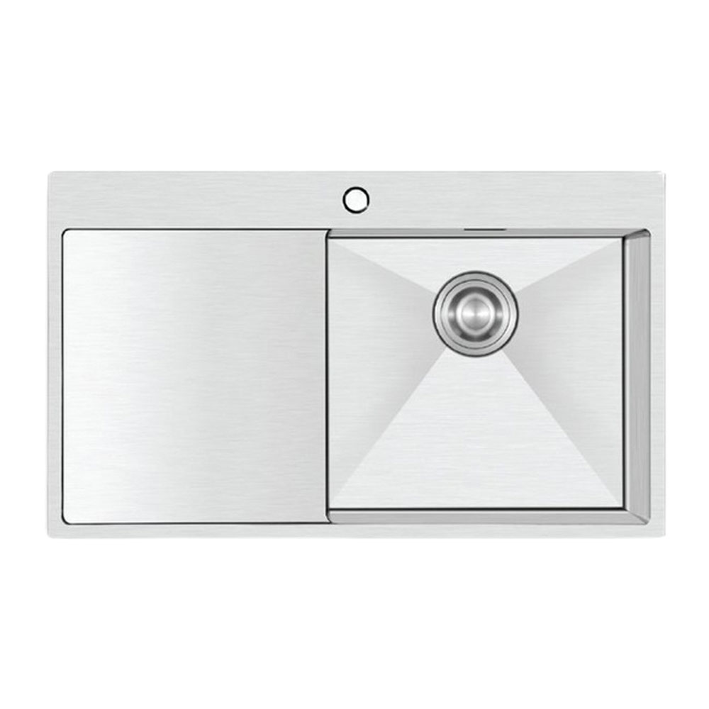 Crauf Via Lattea 6172 Inox Platinum Satin Sol Damlalıklı Eviye