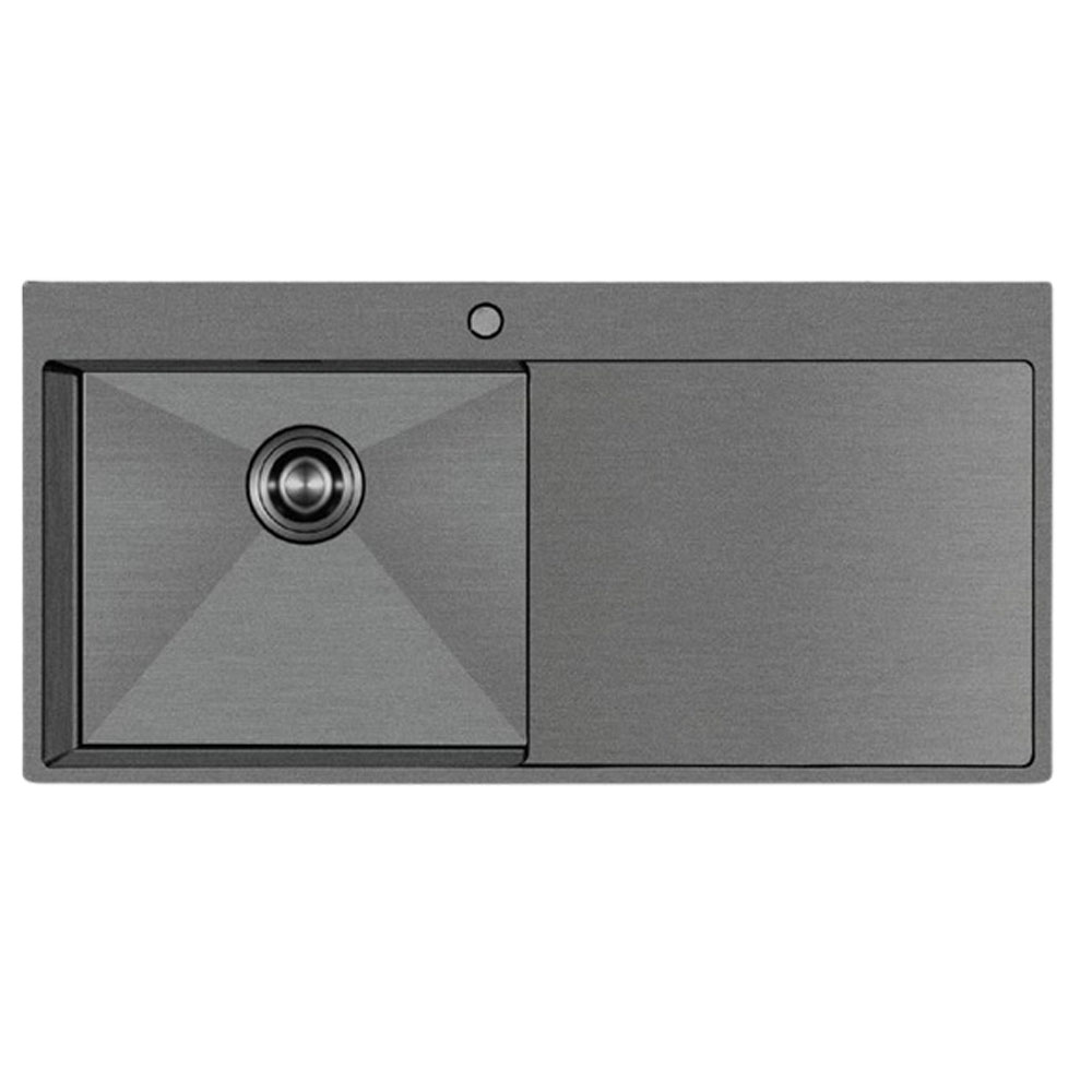 Crauf Via Lattea 6174 Pvd Füme Dark Graphite Damlalıklı Eviye