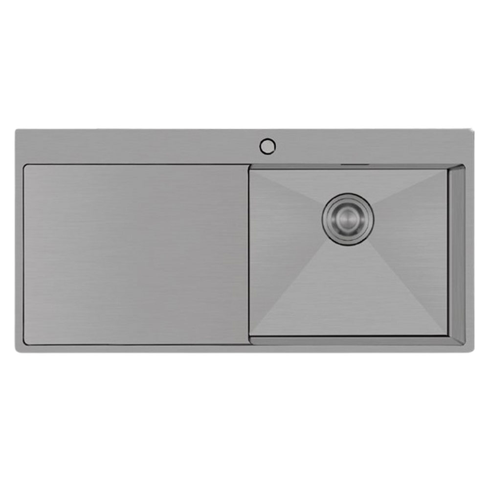 Crauf Via Lattea 6174 Mat Gri Velvet Grey Sol Damlalıklı Eviye