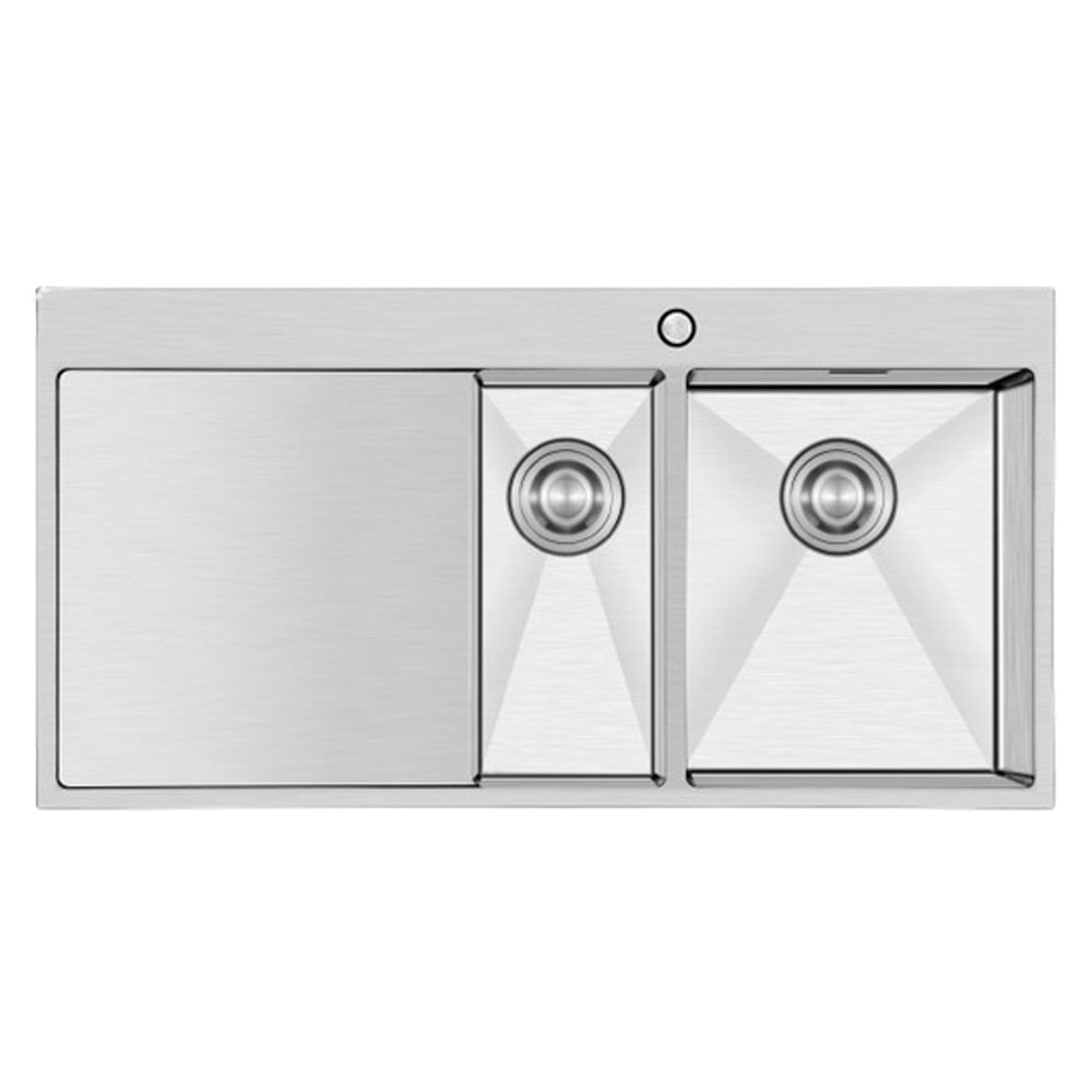 Crauf Via Lattea 6175 Inox Platinum Satin Sol Damlalıklı Eviye