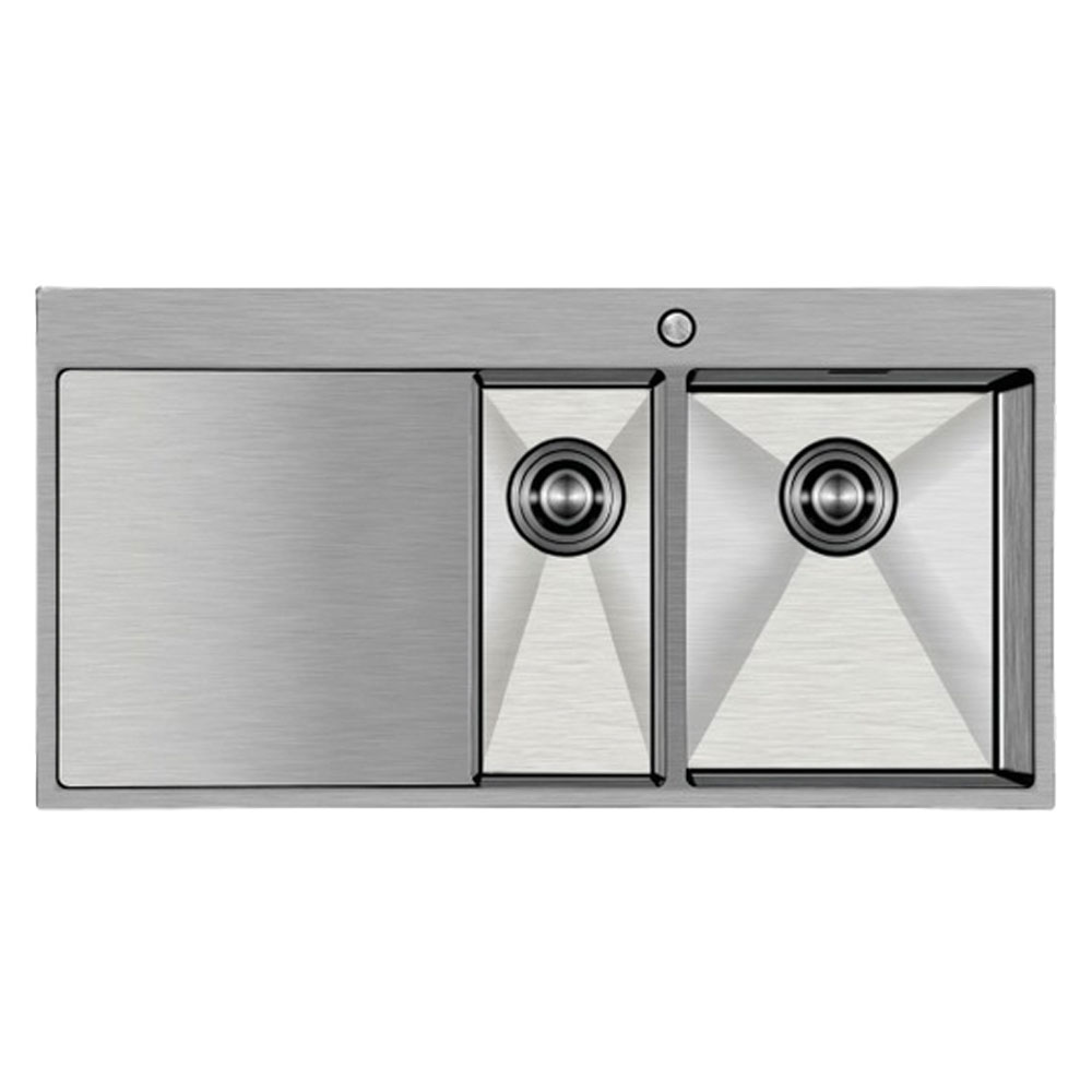 Crauf Via Lattea 6175 Mat Gri Velvet Grey Sol Damlalıklı Eviye