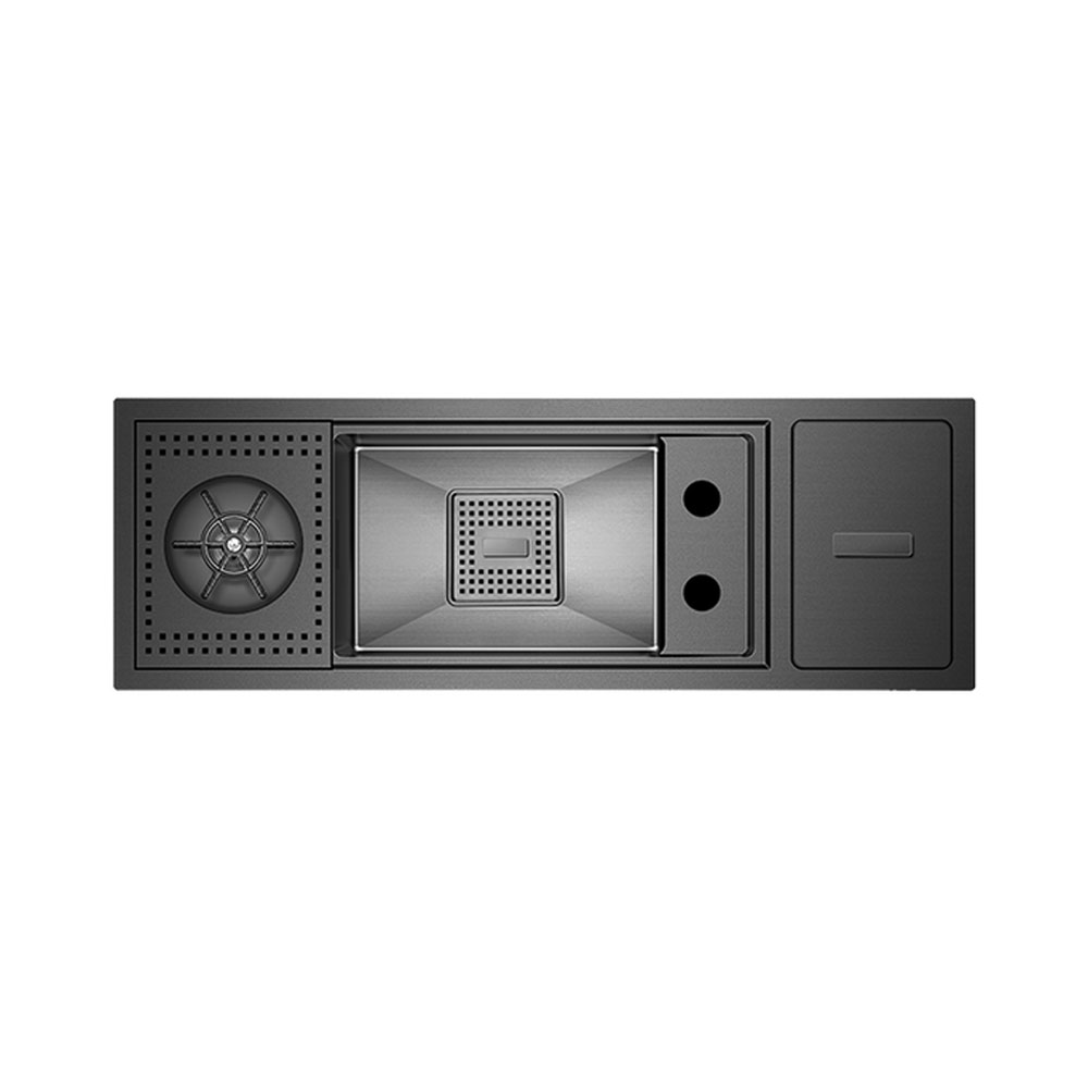 Crauf Lusso 1035 Pvd Füme Tezgah Üstü 270x790mm El Yapımı Slim Barista &amp; Marine Akıllı Eviye