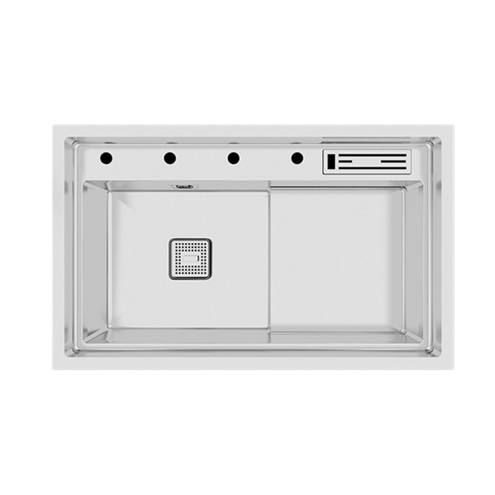 Crauf Lusso 1055 Inox Tezgah Altı-Üstü-Sıfır 480x800mm Tek Gözlü El Yapımı Eviye