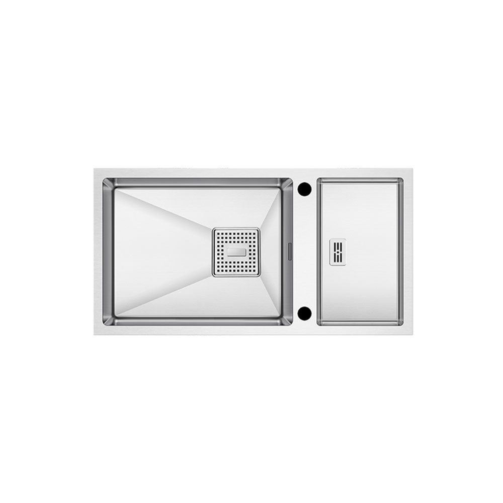Crauf Lusso 1085 Inox Tezgah Üstü-Sıfır 430x820mm Tek Gözlü El Yapımı Aktif Kurutma Hazneli Eviye