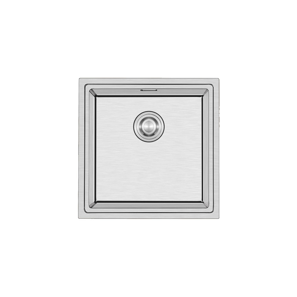 Crauf Vertice 4848 Inox Tezgah Altı-Üstü-Sıfır 480x480mm Tek Gözlü El Yapımı Kompakt Premium Workstation Eviye