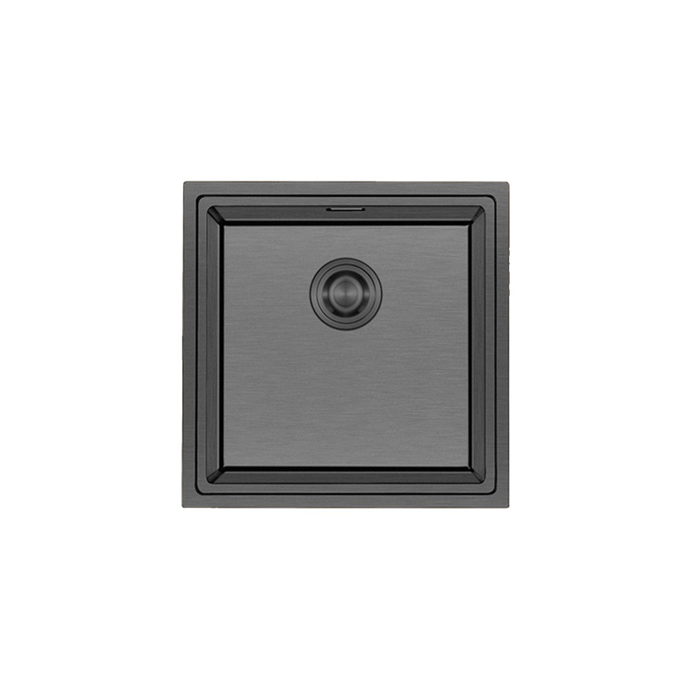 Crauf Vertice 4848 Pvd Füme Tezgah Altı-Üstü-Sıfır 480x480mm Tek Gözlü El Yapımı Kompakt Premium Workstation Eviye