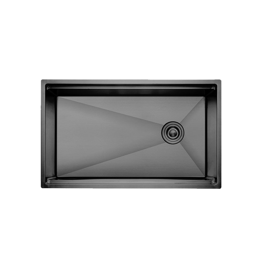 Crauf Vertice 4870 Pvd Füme Tezgah Altı-Üstü-Sıfır 480x700mm Tek Gözlü El Yapımı Workstation Çelik Eviye