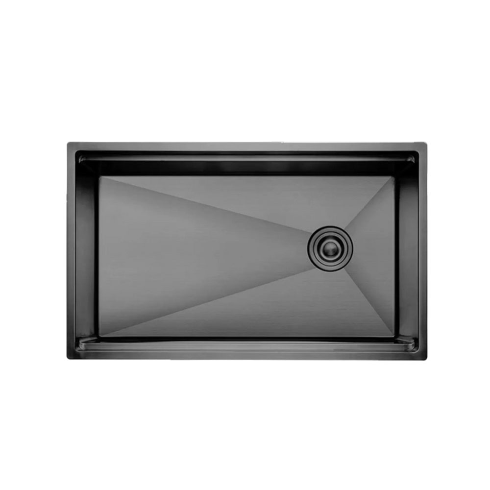 Crauf Vertice 4875 Pvd Füme Tezgah Altı-Üstü-Sıfır 480x750mm Tek Gözlü El Yapımı Workstation Eviye
