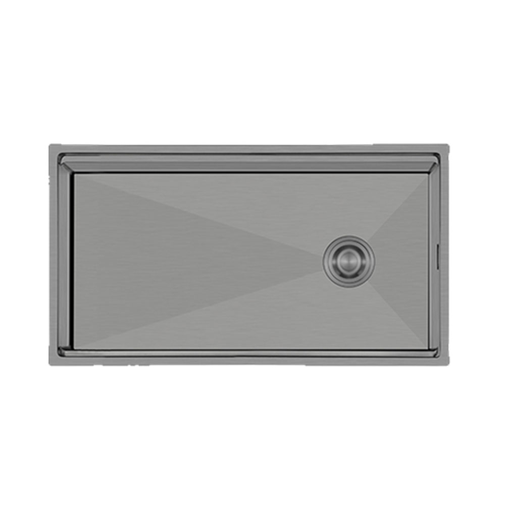 Crauf Vertice 4880 Mat Gri Tezgah Altı-Üstü-Sıfır 480x800mm Tek Gözlü El Yapımı Workstation Eviye