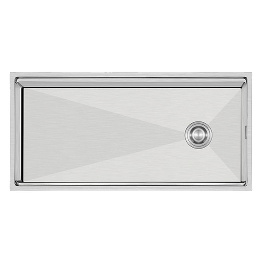 Crauf Vertice 4898 Inox Tezgah Altı-Üstü-Sıfır 480x980mm Tek Gözlü El Yapımı Workstation Eviye